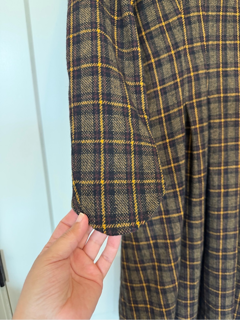 Vintage Tartan Fit and flare Fall Formal Retro 50s Academia Plaid Modest size M - Picture 4 of 15